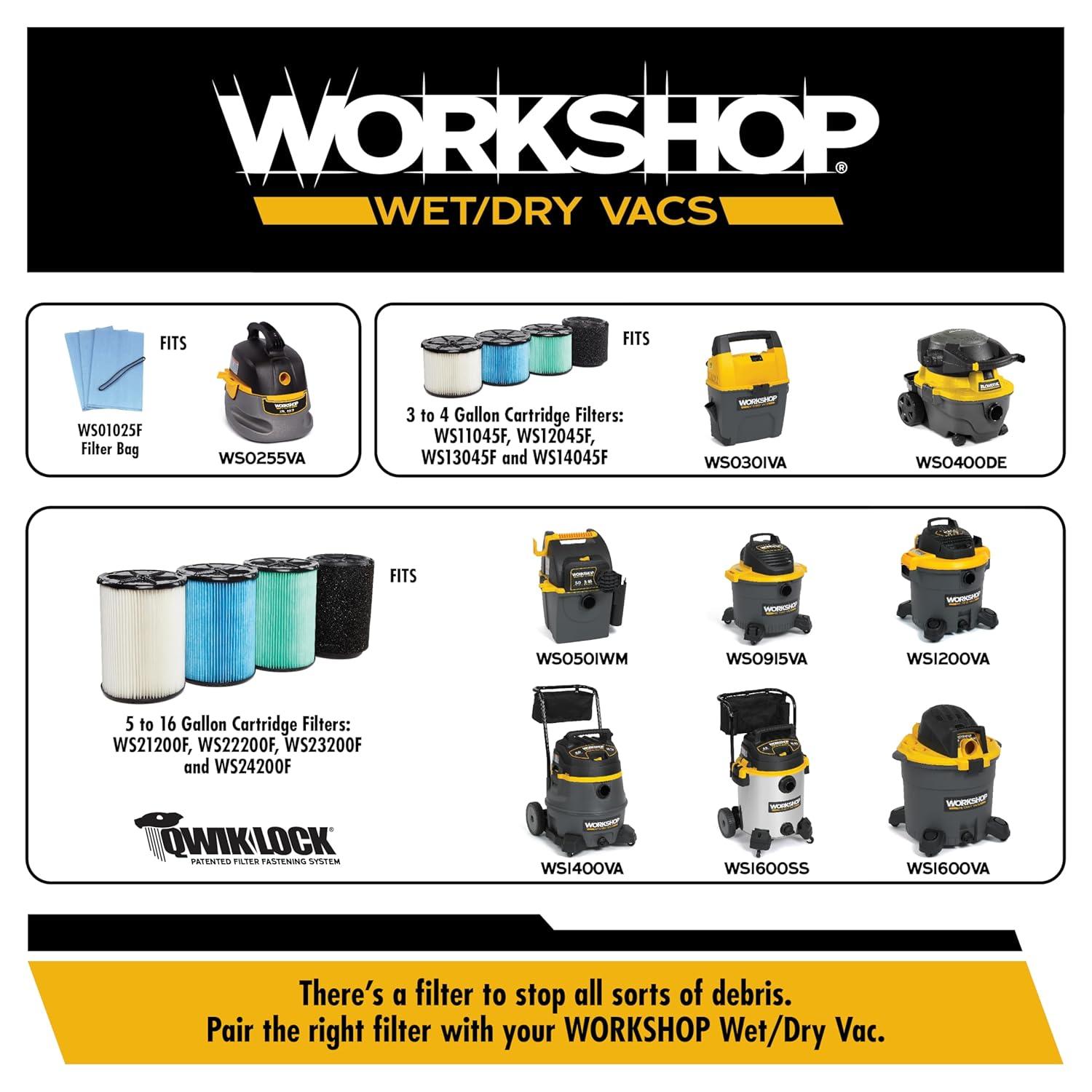 Extra Long Black Plastic Wet/Dry Vacuum Hose with Locking Tab