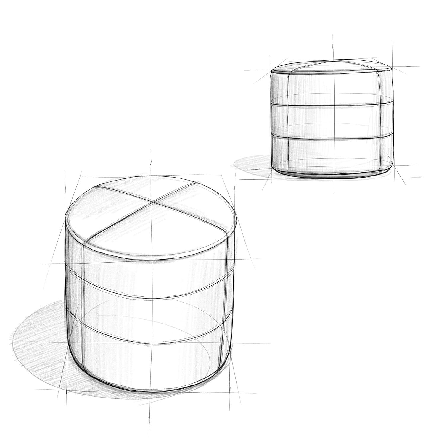 Simpli Home Connor 18"W Round Pouf