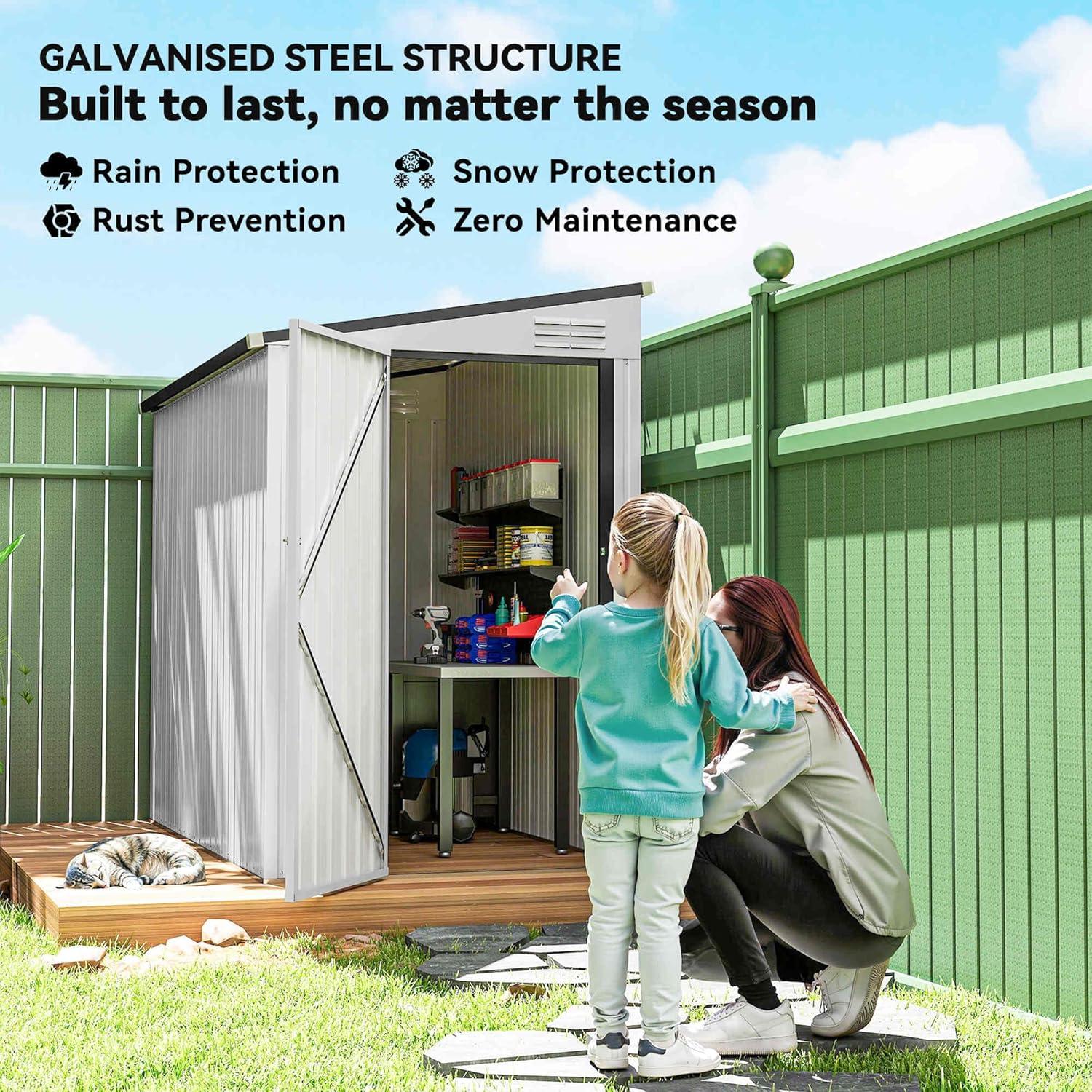 Outsunny Metal Lean-to Storage Shed