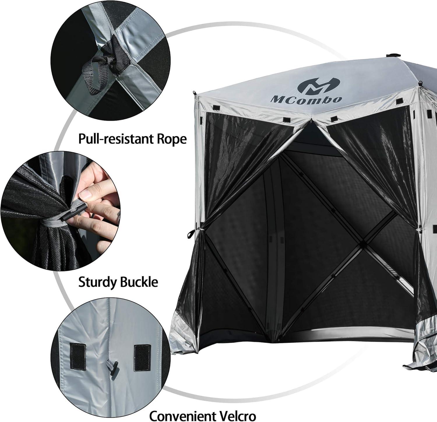 Gazebo Tent Pop-Up Portable 4/5/6-Sided Hub Durable Screen Tent Netted Gazebo Waterproof Pavilion