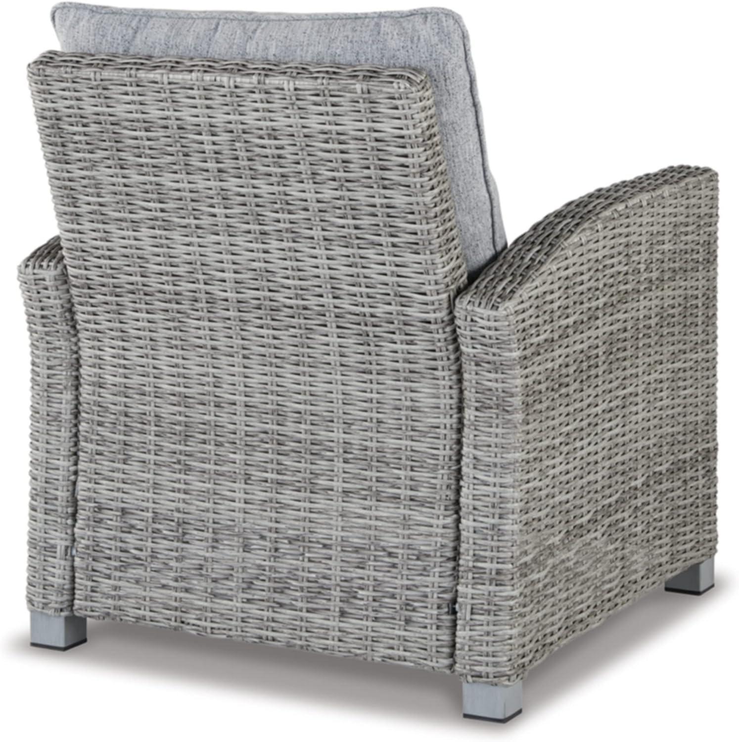 Signature Design by Ashley Casual Naples Beach Lounge Chair with Cushion  Light Gray