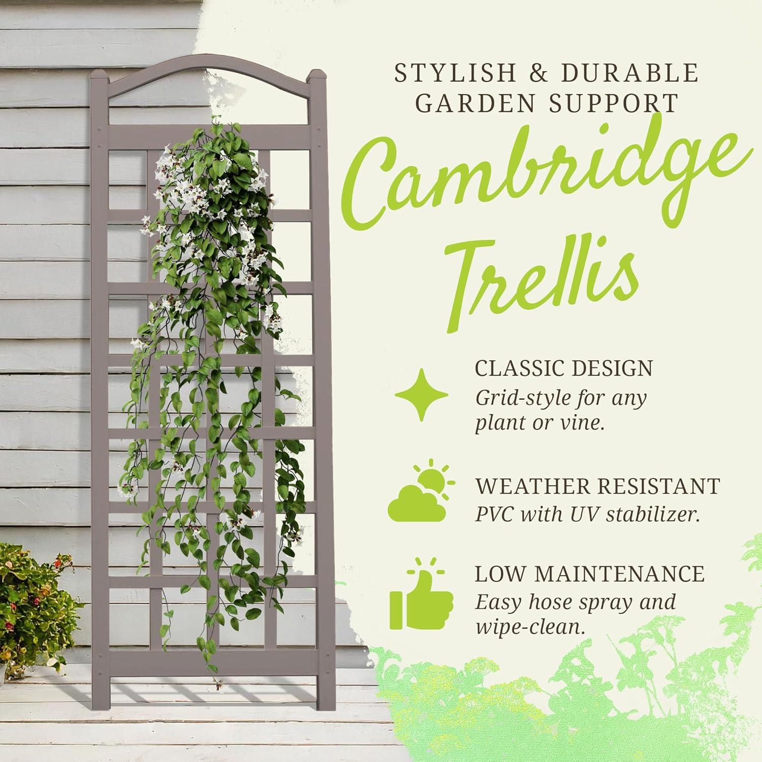 Dura-Trel Cambridge 28 x 75 Inch PVC Vinyl Outdoor Garden Patio Trellis