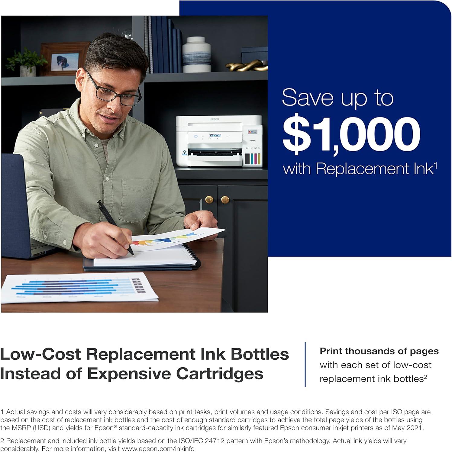 Epson EcoTank ET-4850 All-in-One Cartridge-Free Supertank Printer - White