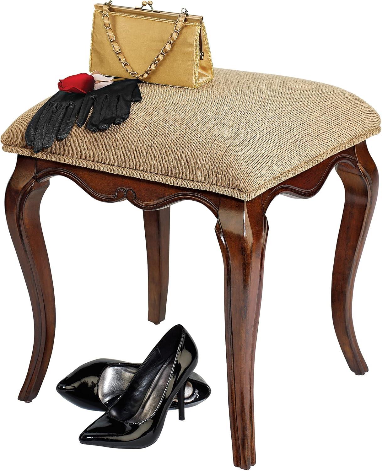 Design Toscano Lady Guinevere Upholstered Vanity Stool