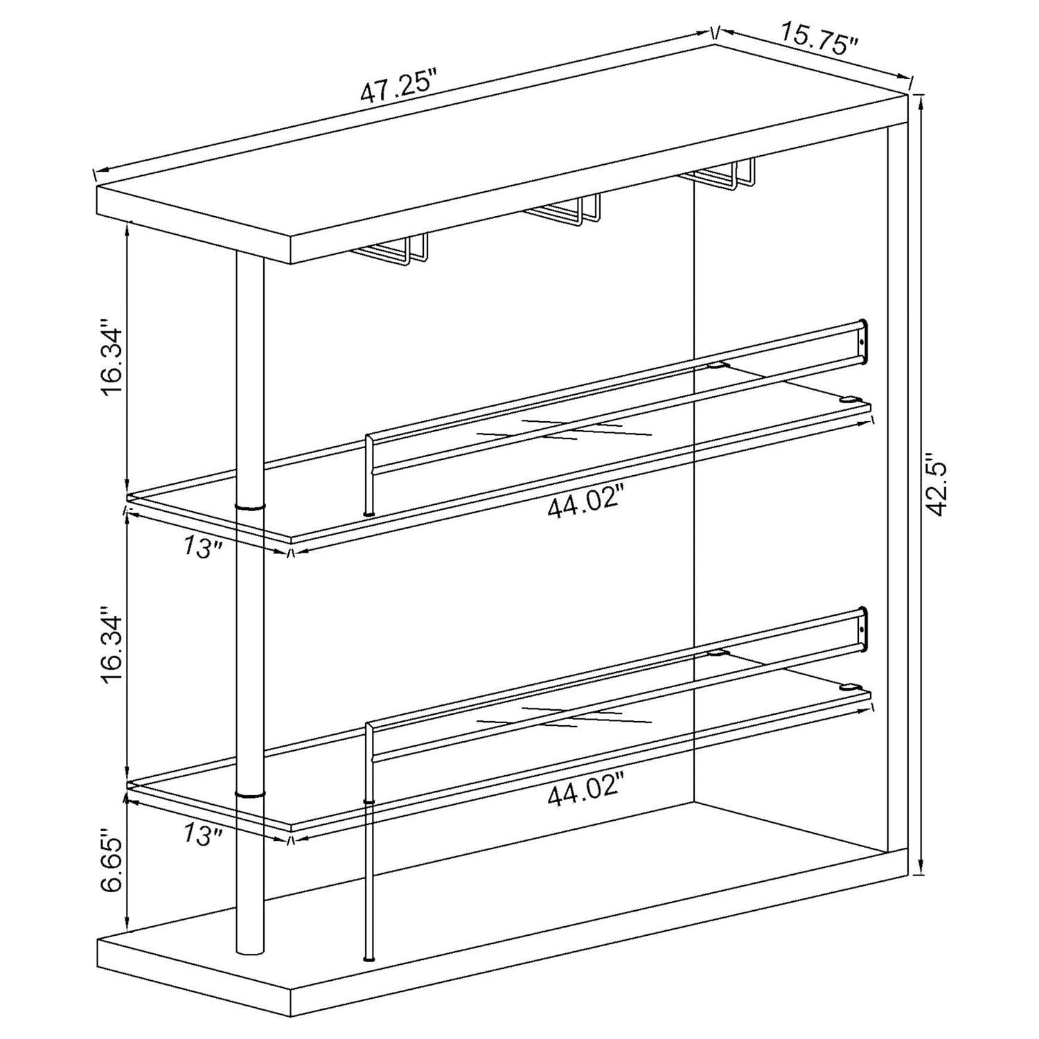 Coaster Furniture 47.25'' Home Bar