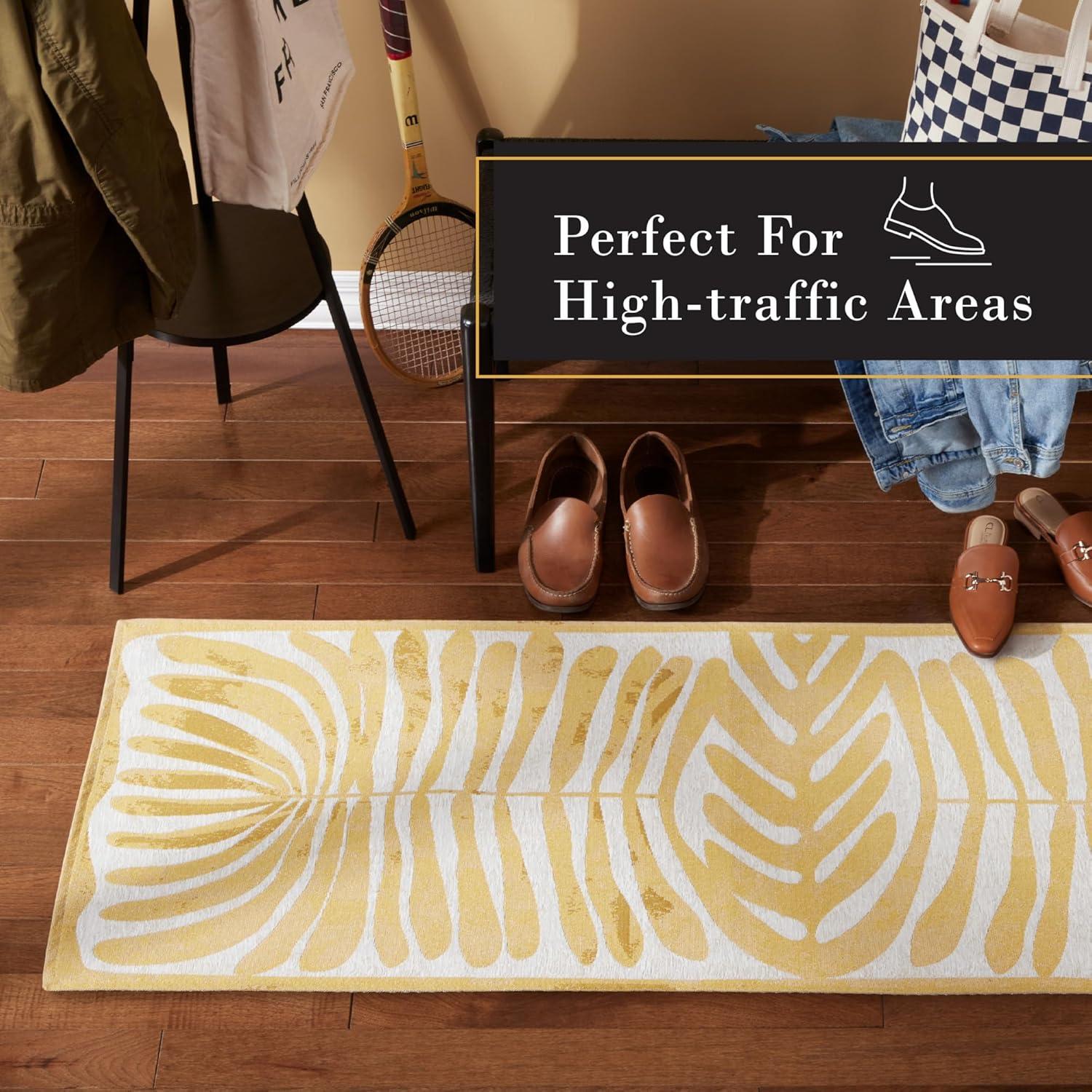 Town & Country Living TOWN & COUNTRY Luxe Livie Matisse Cutout Everwash Non-Slip Backing Washable Multi-Use Kitchen Mat