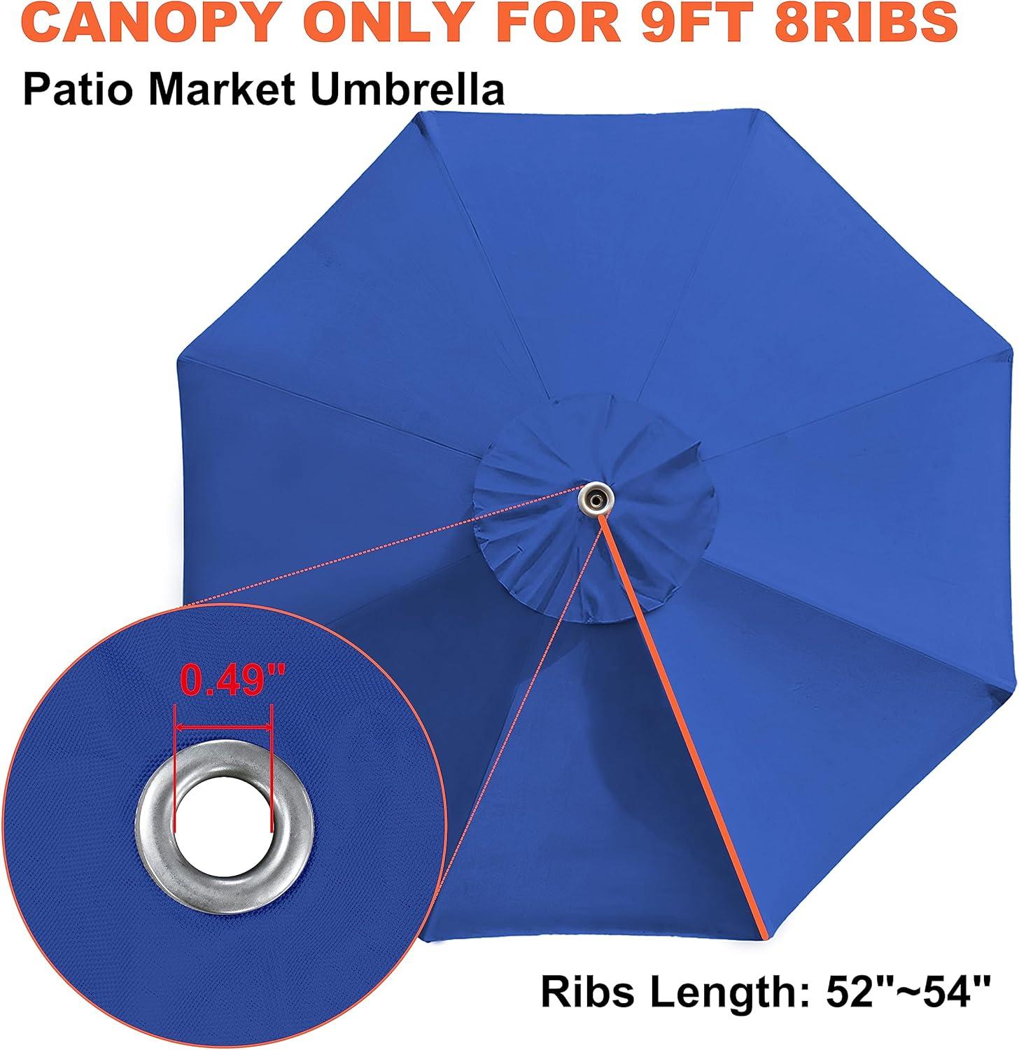 Arlmont & Co. Caeleb Fabric Replacement Cover 8 Ribs Market Patio Umbrella Cover