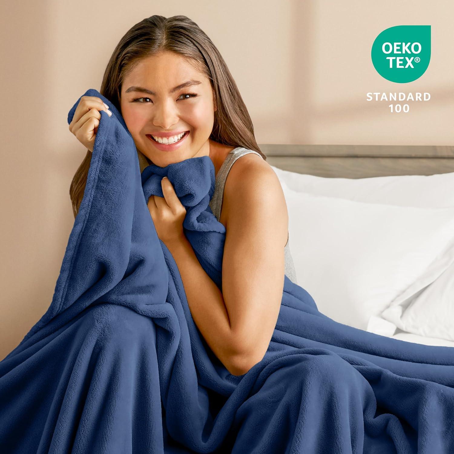 Bare Home Bare Home Microplush Fleece Blanket - Fuzzy, Warm, Bed/Throw Blanket