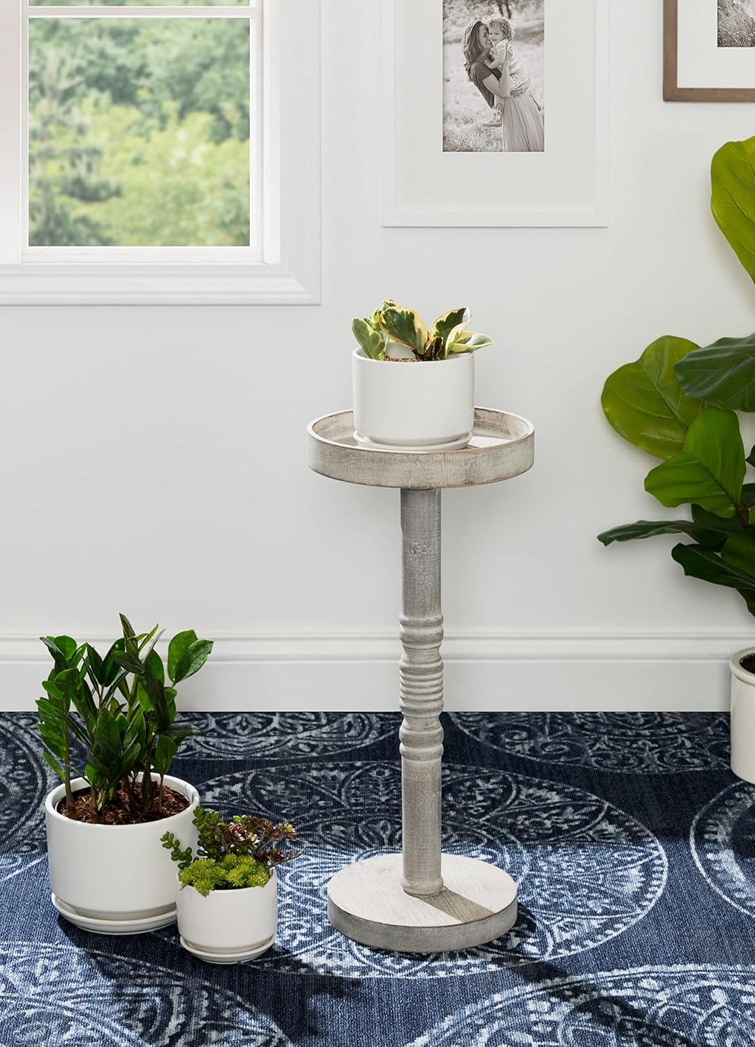 Kate and Laurel - Bellport Pedestal End Table