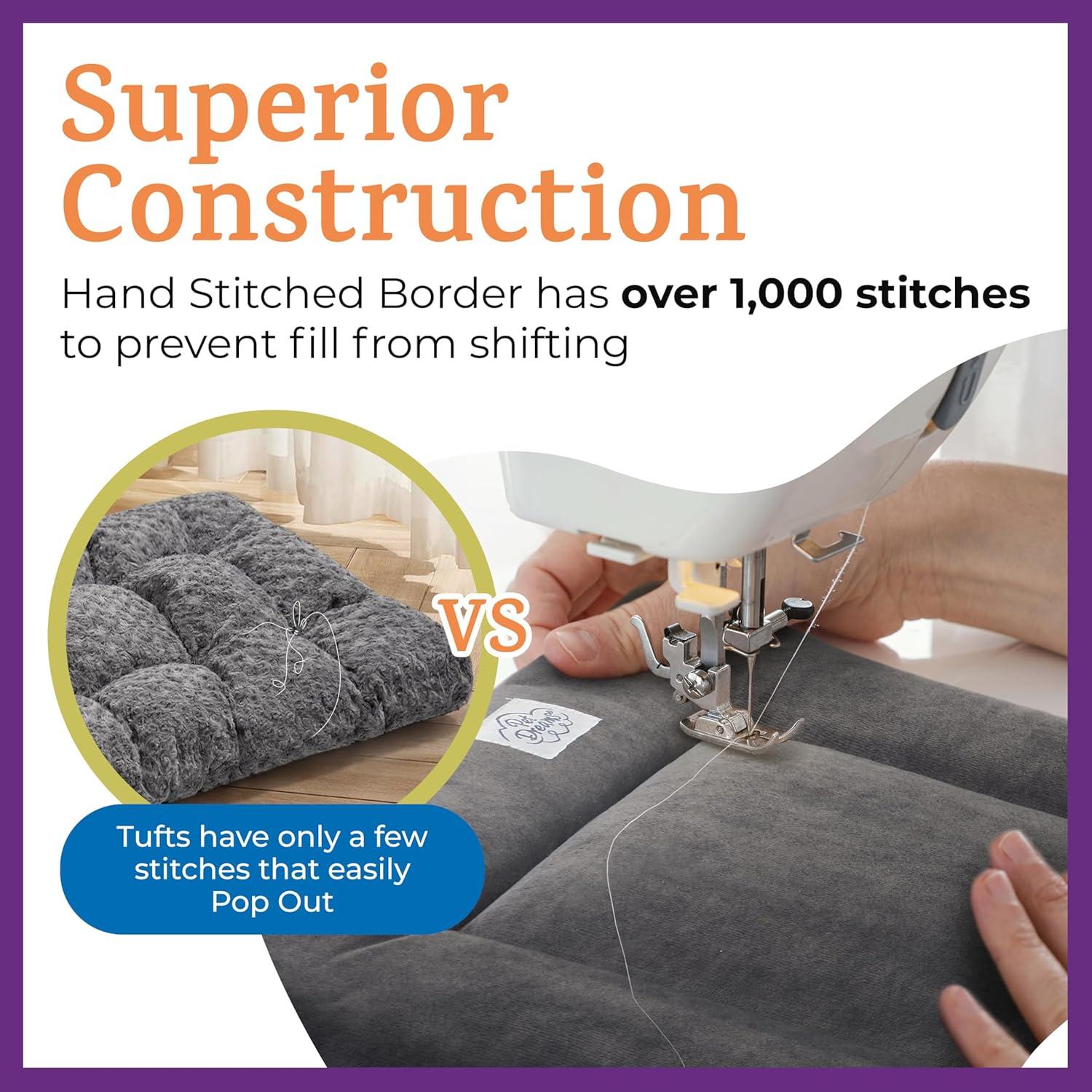 Pet Dreams Dog Crate Pad - Washable Kennel Mat, Crate Pads for Dog Cages, Non-Toxic, Flat Indoor Cat Bed, Fits iCrate 18, 24, 30, 36, 42, 48 inches (Grey, Small, 24")