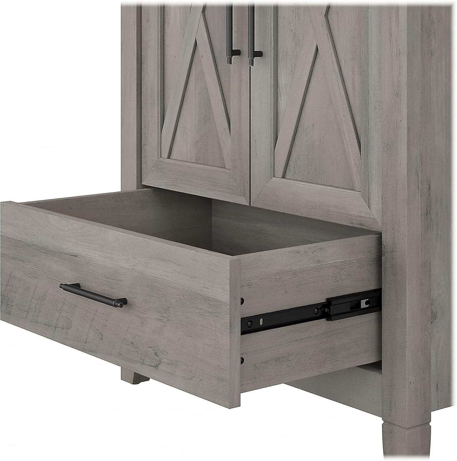 Bush Furniture Key West 24W Bathroom Vanity with Sink in Driftwood Gray