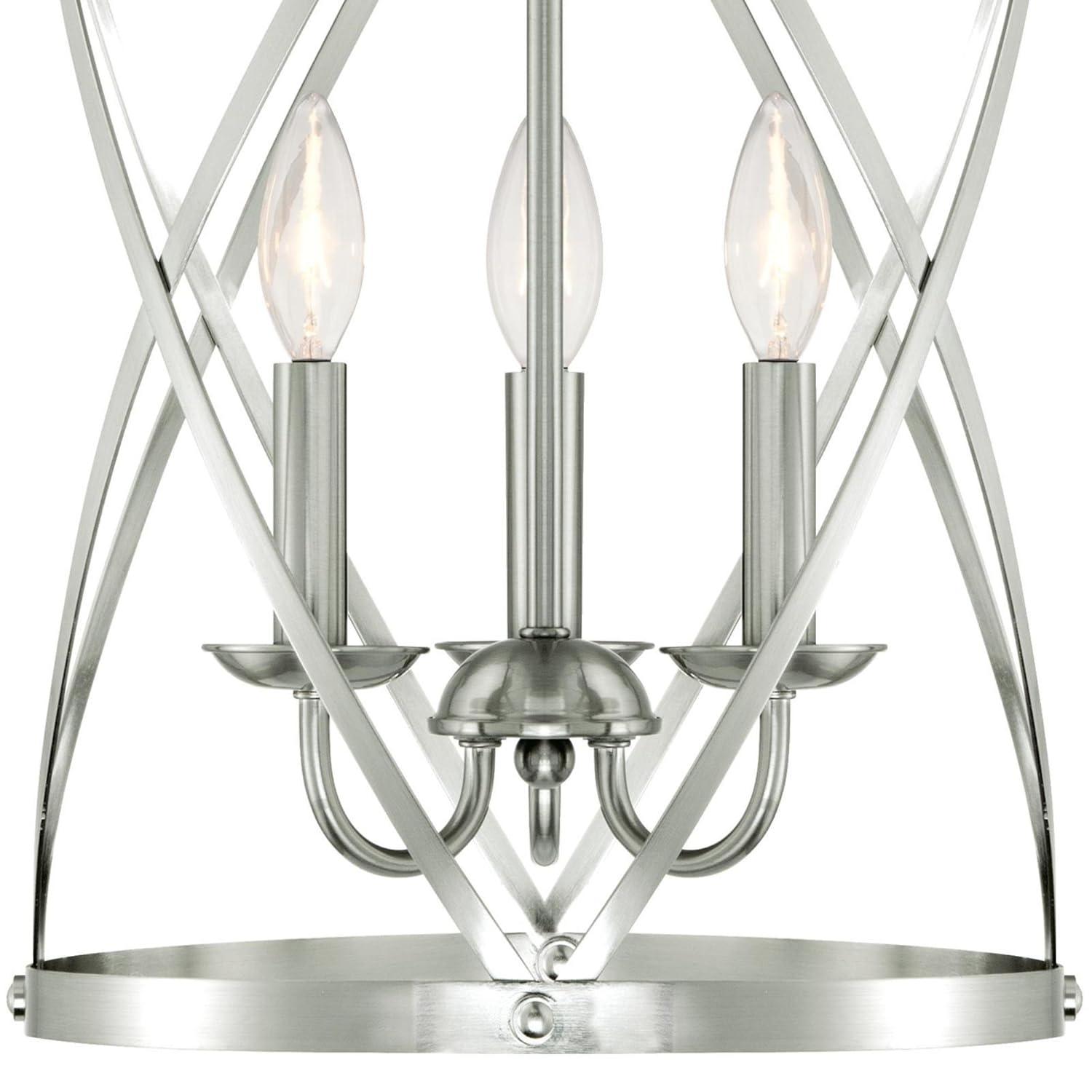 Westinghouse Lighting Westinghouse Isadora Three-Light Indoor Chandelier, Brushed Nickel Finish