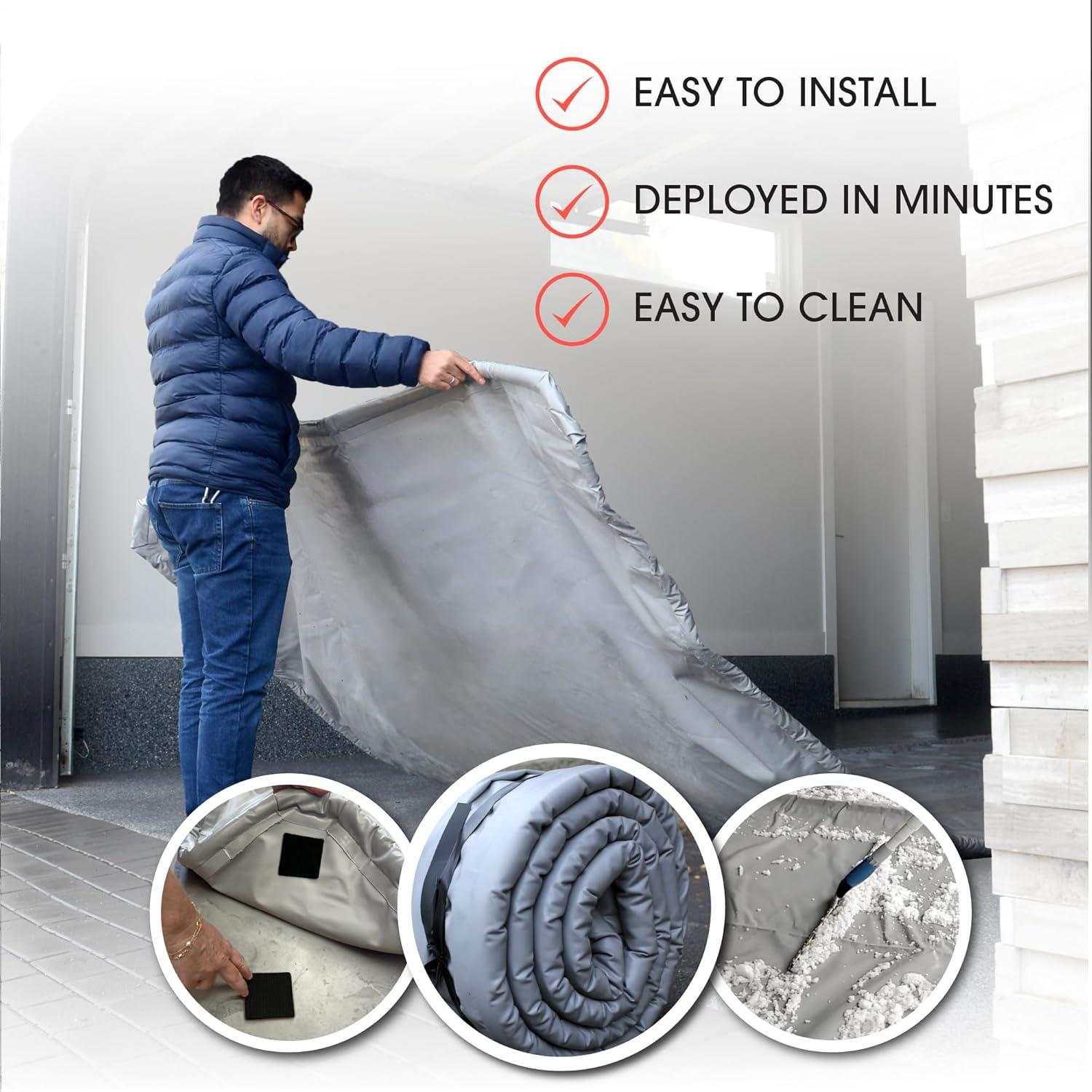 Heavy Duty Gray Garage Floor Containment Mat for Trucks