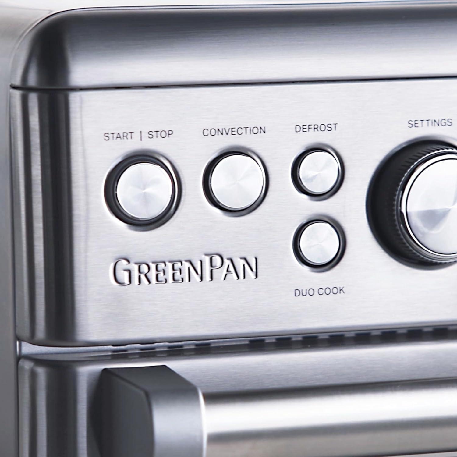 GreenPan 1 Cubic Feet Stainless Steel Convection Air Fry Oven