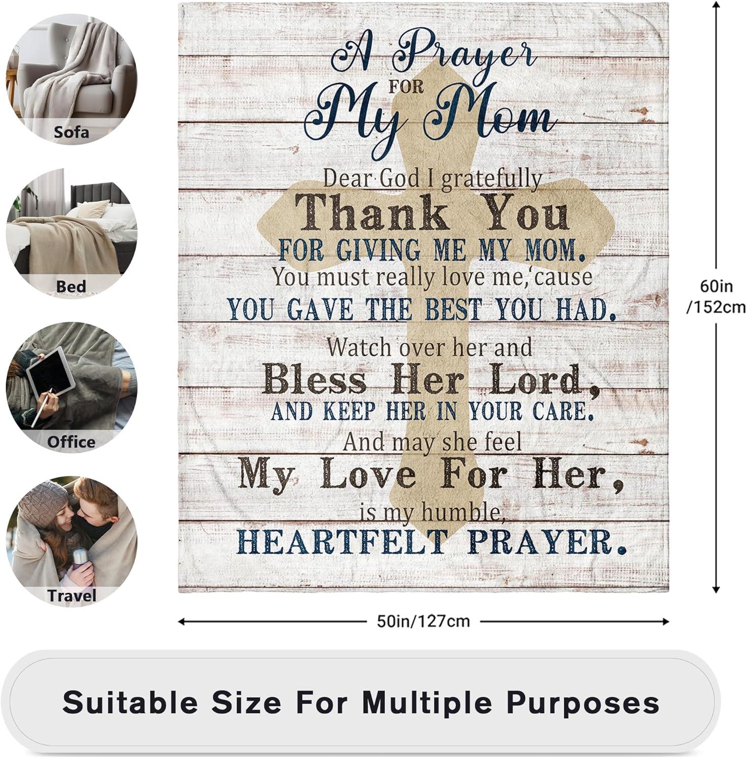 Mom Blanket - Birthday Gifts for Mom from Daughter, Son - Mother Birthday Gifts - Moms Birthday Gift Ideas - Birthday Presents for Moms - to My Mothers Throw Blanket 60 x 50 inch