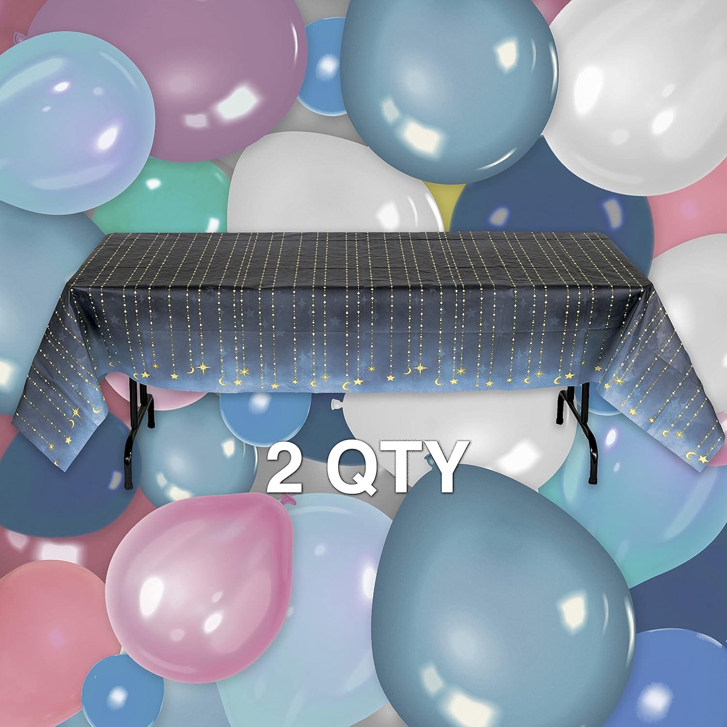 Starry Night Rectangular Black and Blue Paper Tablecover