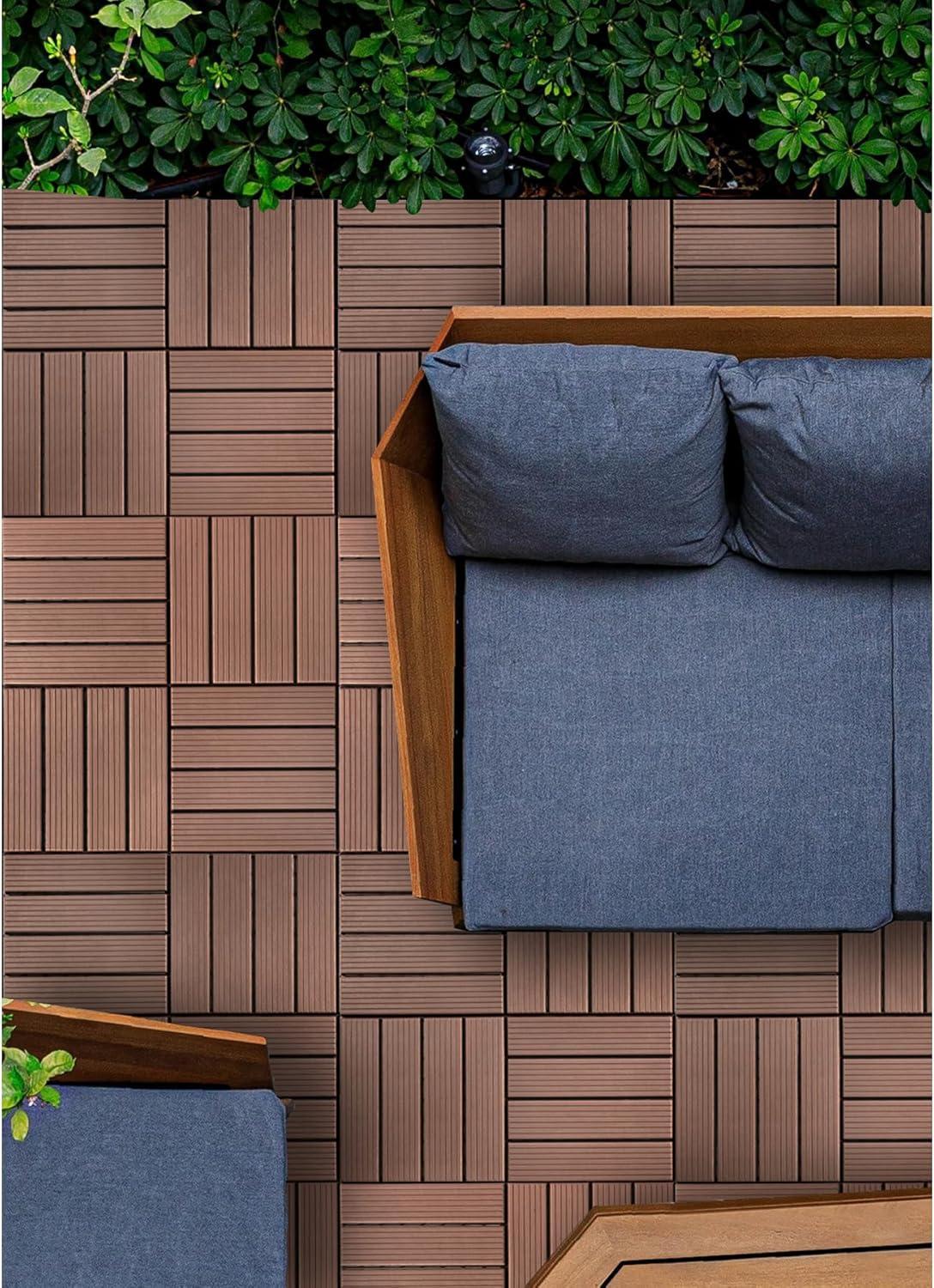 36.75'' L x 36.75'' W Plastic Interlocking Deck Tile