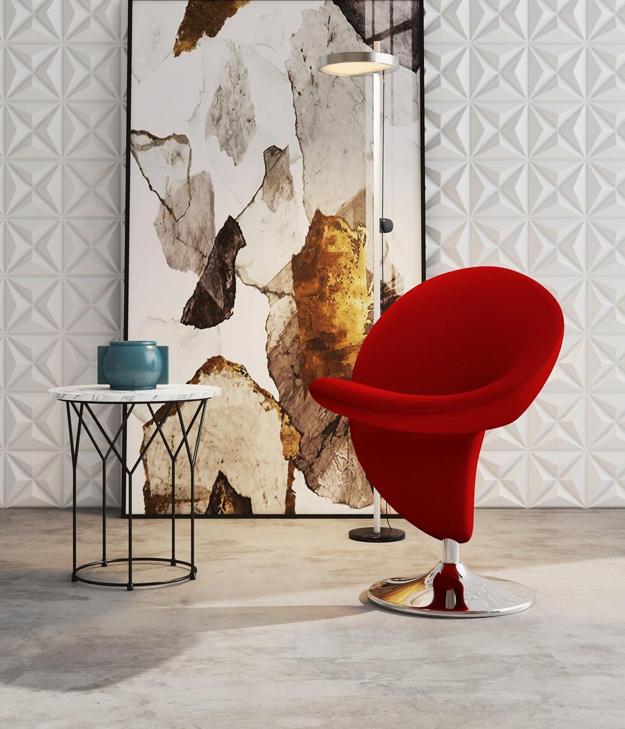 Curl Upholstered Swivel Accent Chair