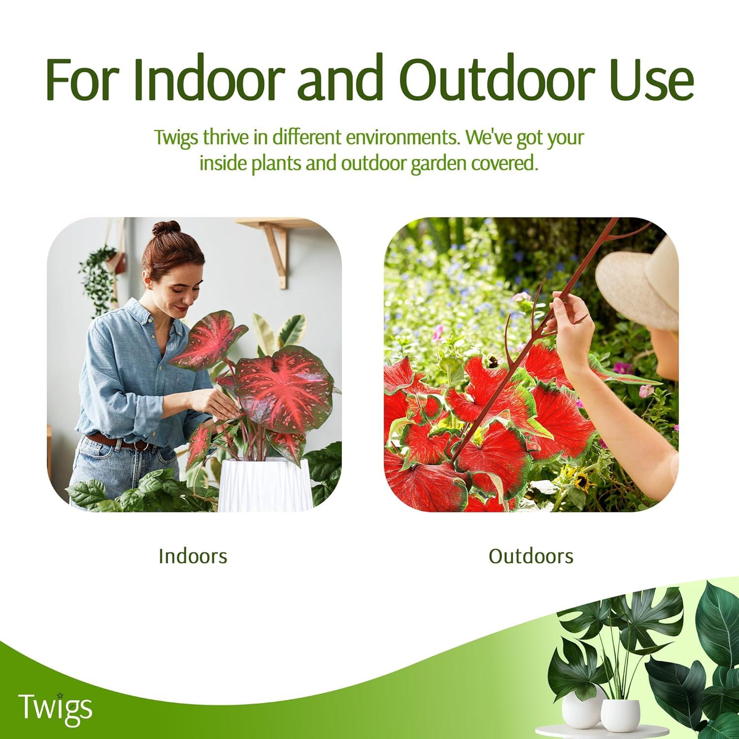 Stackable Plant Support Stakes, Stem Holder Structures for Indoor & Outdoor Use, Garden Accessories for Climbing & Potted Plants, Trellis Alternative - Moonstone, 10 Pack, 17" L