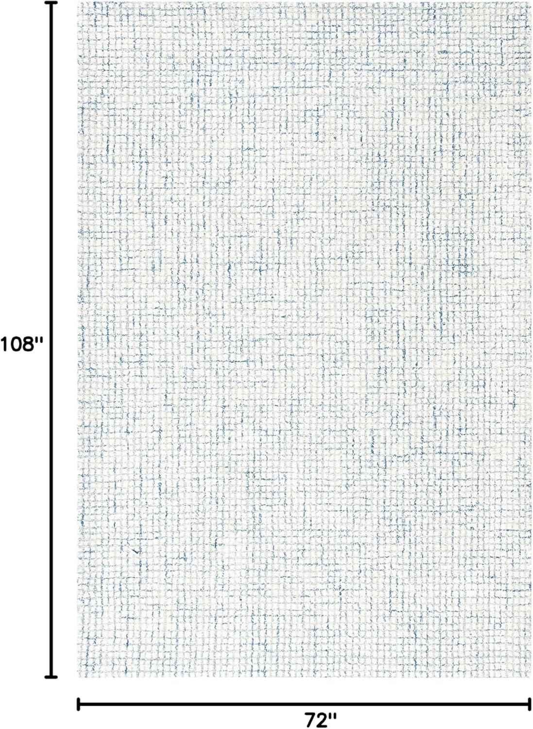Abstract ABT470 Handmade Indoor Area Rug - Ivory/Blue - 6'x9' - Safavieh