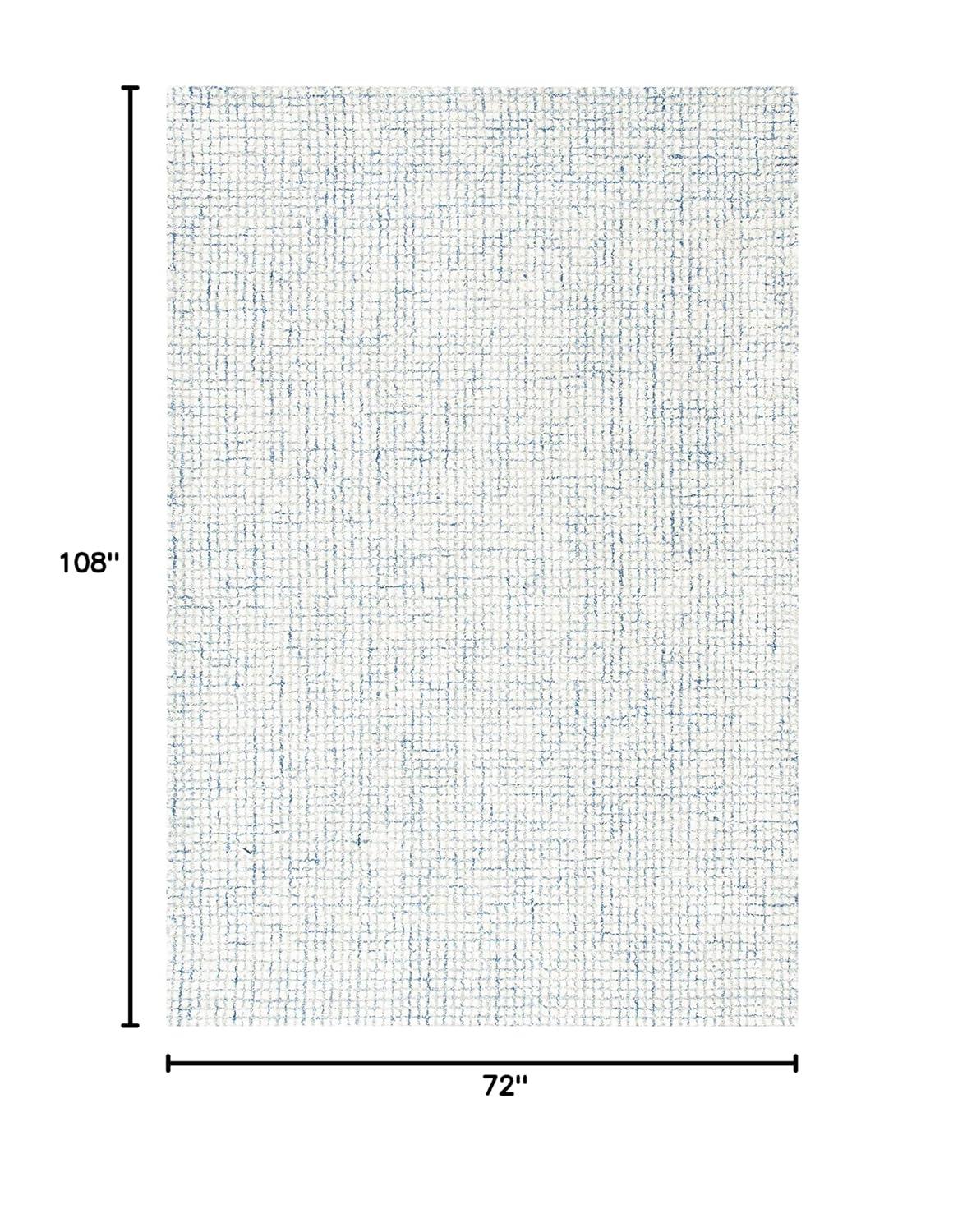 Abstract ABT470 Handmade Indoor Area Rug - Ivory/Blue - 6'x9' - Safavieh