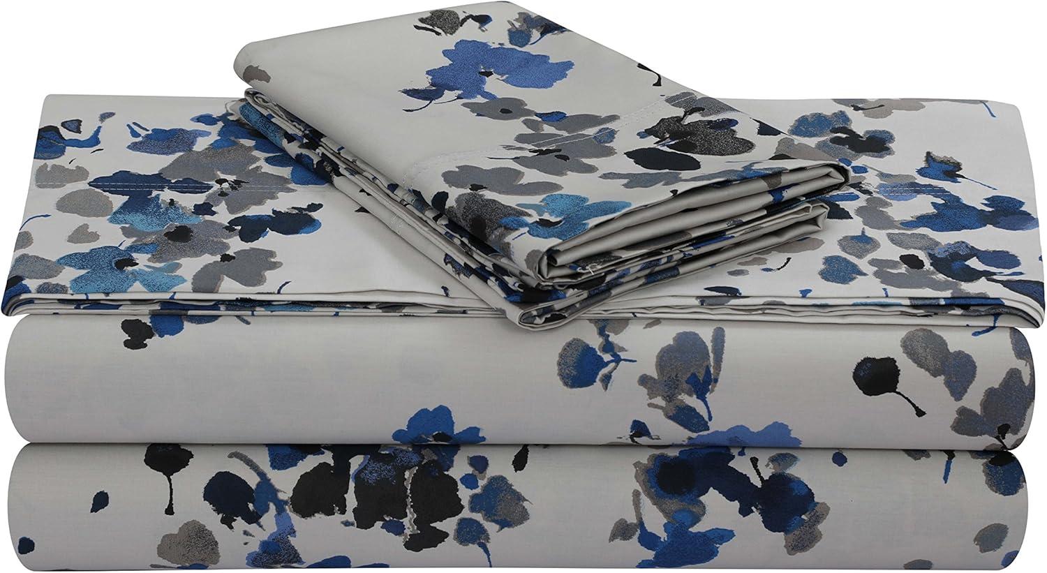 Tribeca Living Printed 300 Thread Count Sheets 100% Cotton Floral Sheet Set