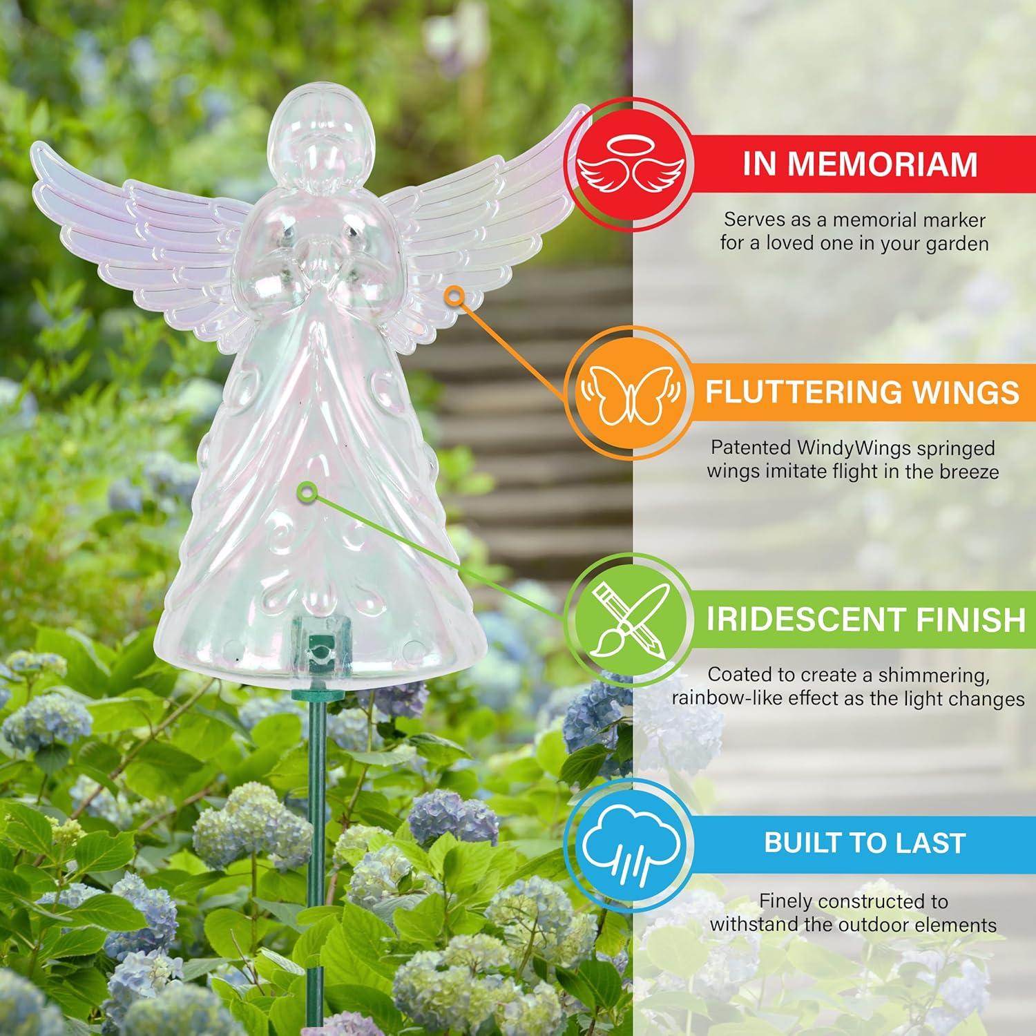 Exhart Exhart 2 Piece Angel WindyWing Garden Stakes, 4.5 by 30 Inches (Set of 2)