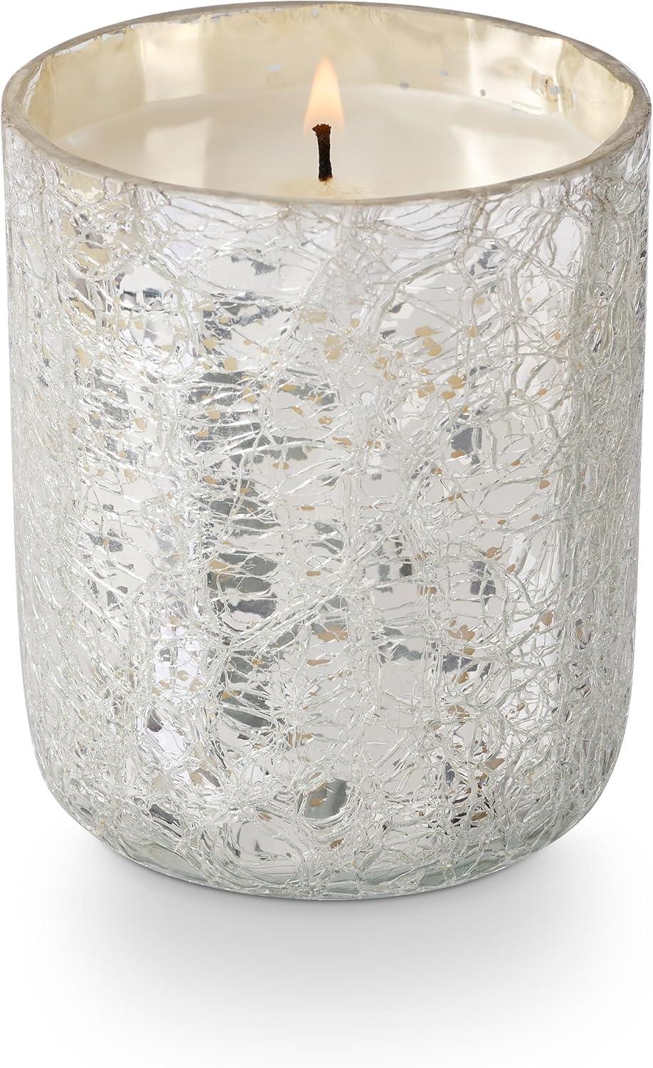 ILLUME Noble Holiday Balsam & Cedar Large Crackle Glass Candle