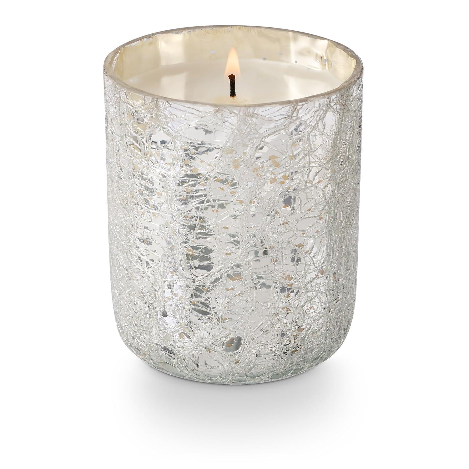 ILLUME Noble Holiday Balsam & Cedar Large Crackle Glass Candle