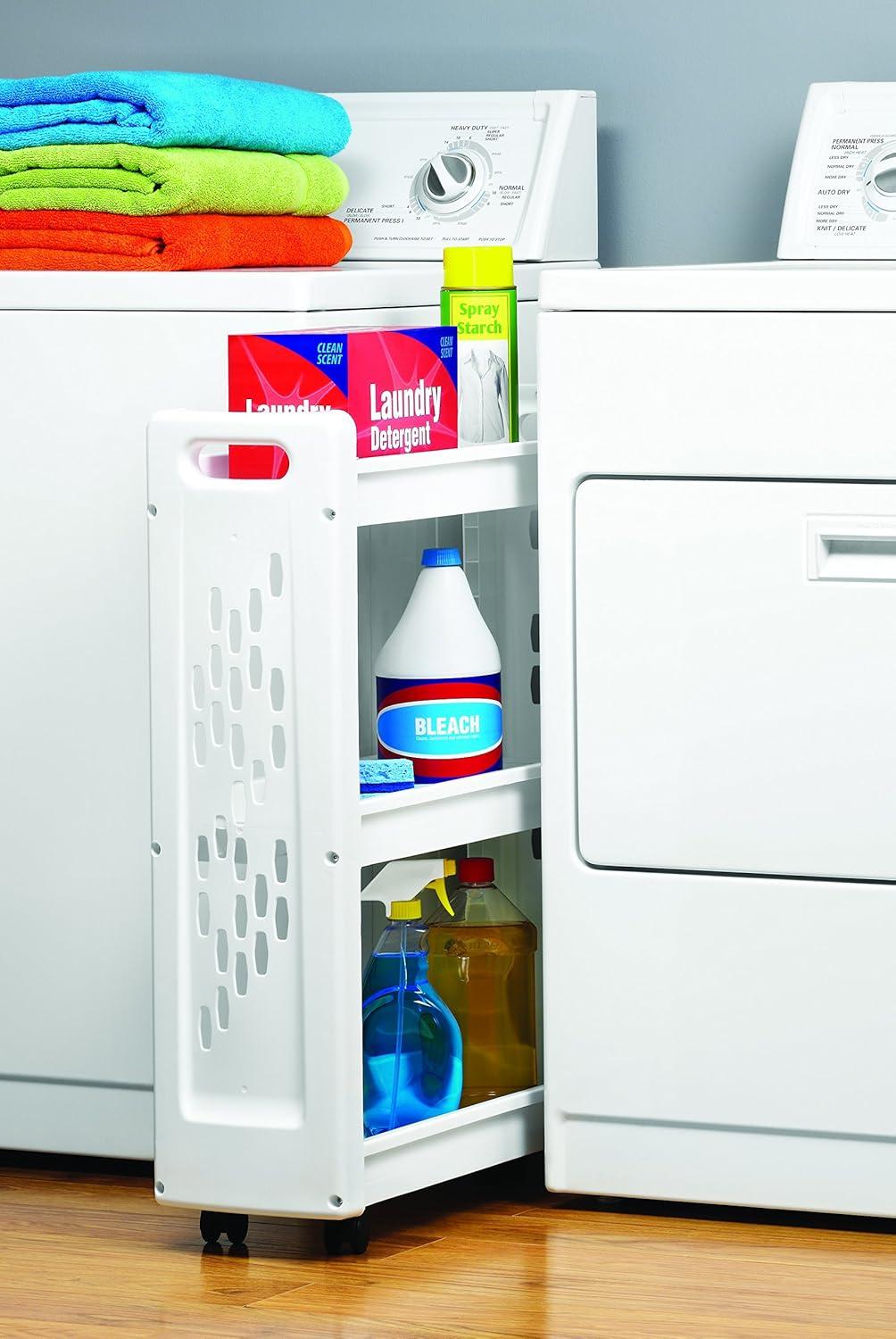 Whitmor, Inc Plastic Free Standing Laundry Cart with Wheels