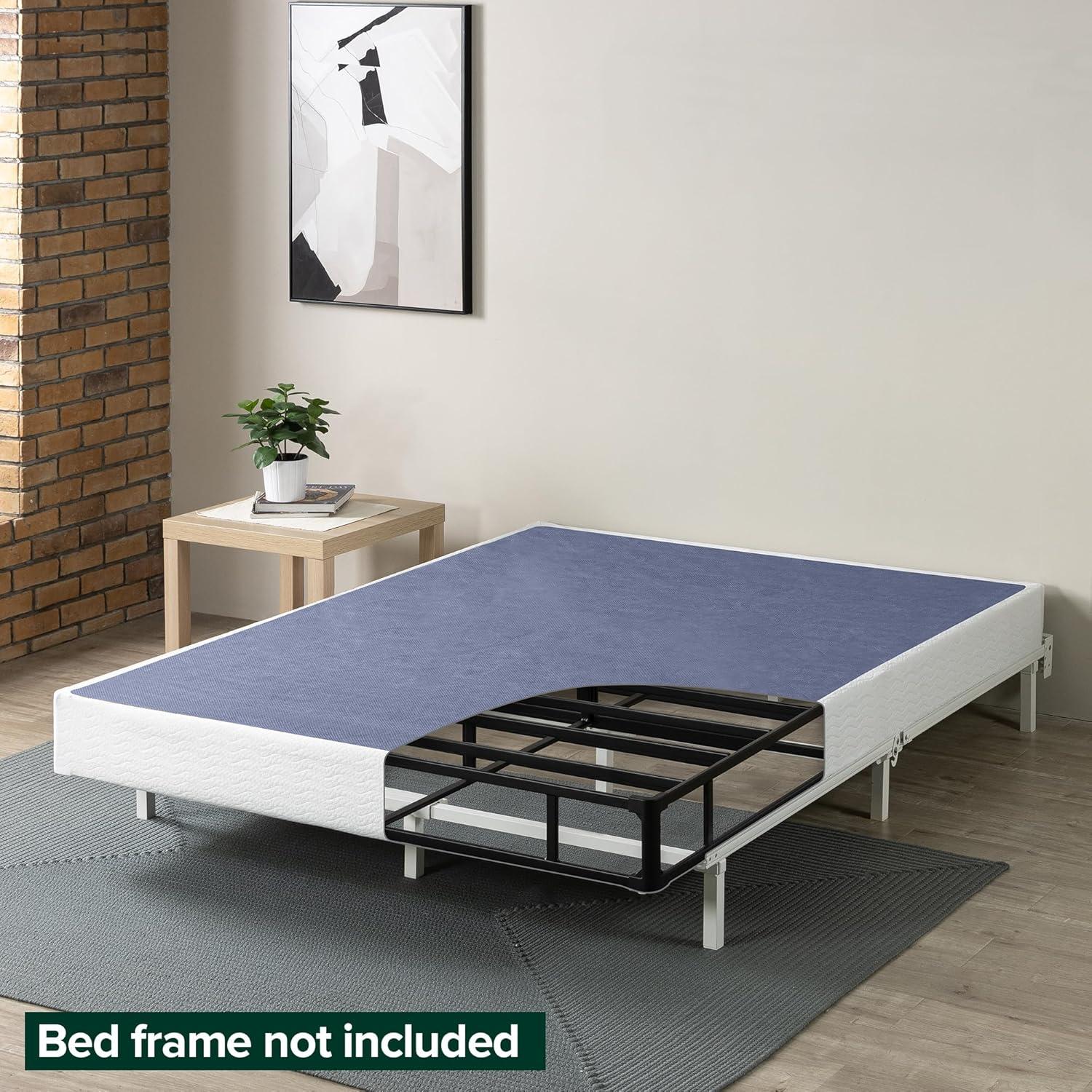 Queen 7" Metal Smart BoxSpring Mattress Base with Quick Assembly Purple - Zinus: Durable Steel Frame, Easy Setup, 5-Year Warranty