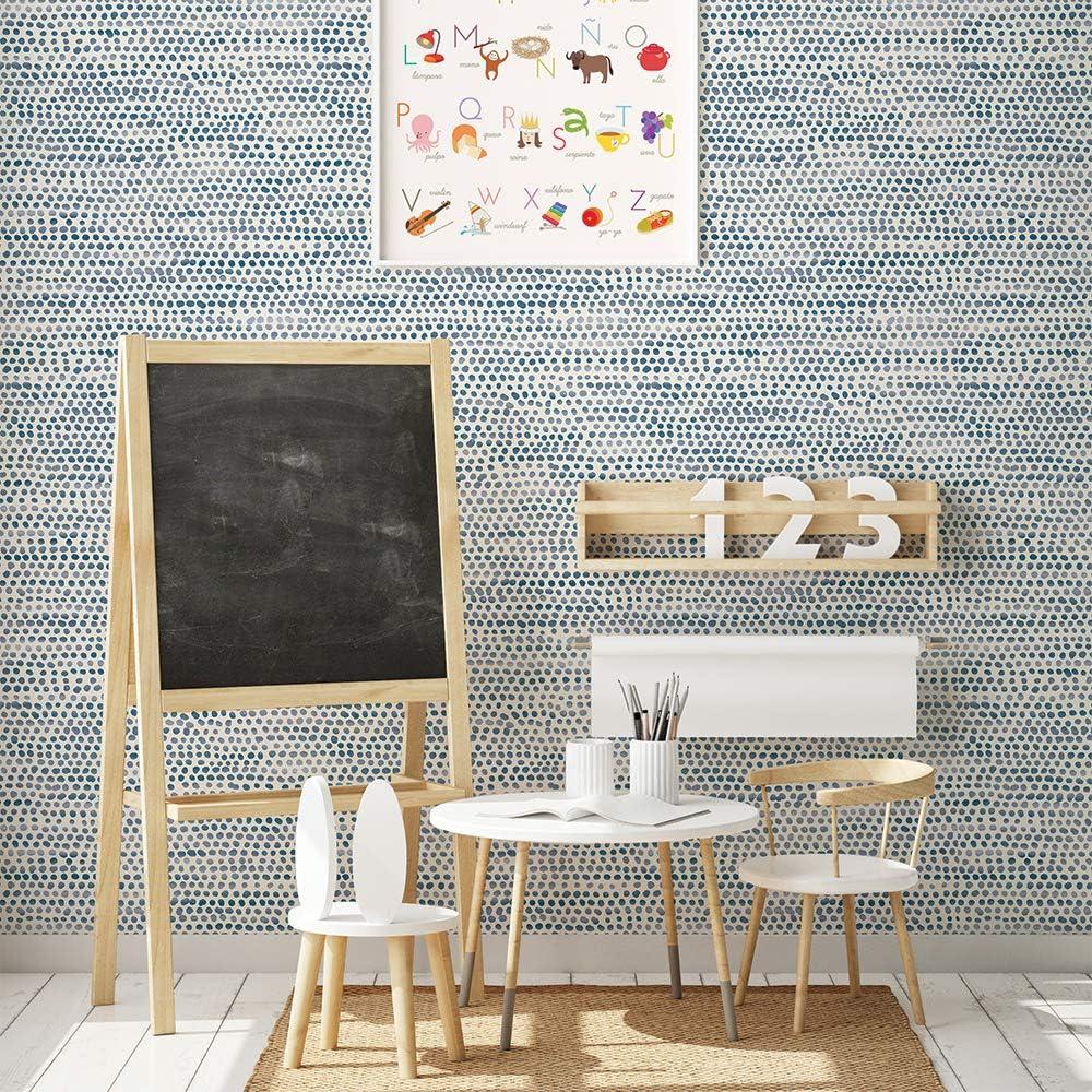 Tempaper Moire Dots Light Tan Peel and Stick Wallpaper, 20.5" x 16.5'