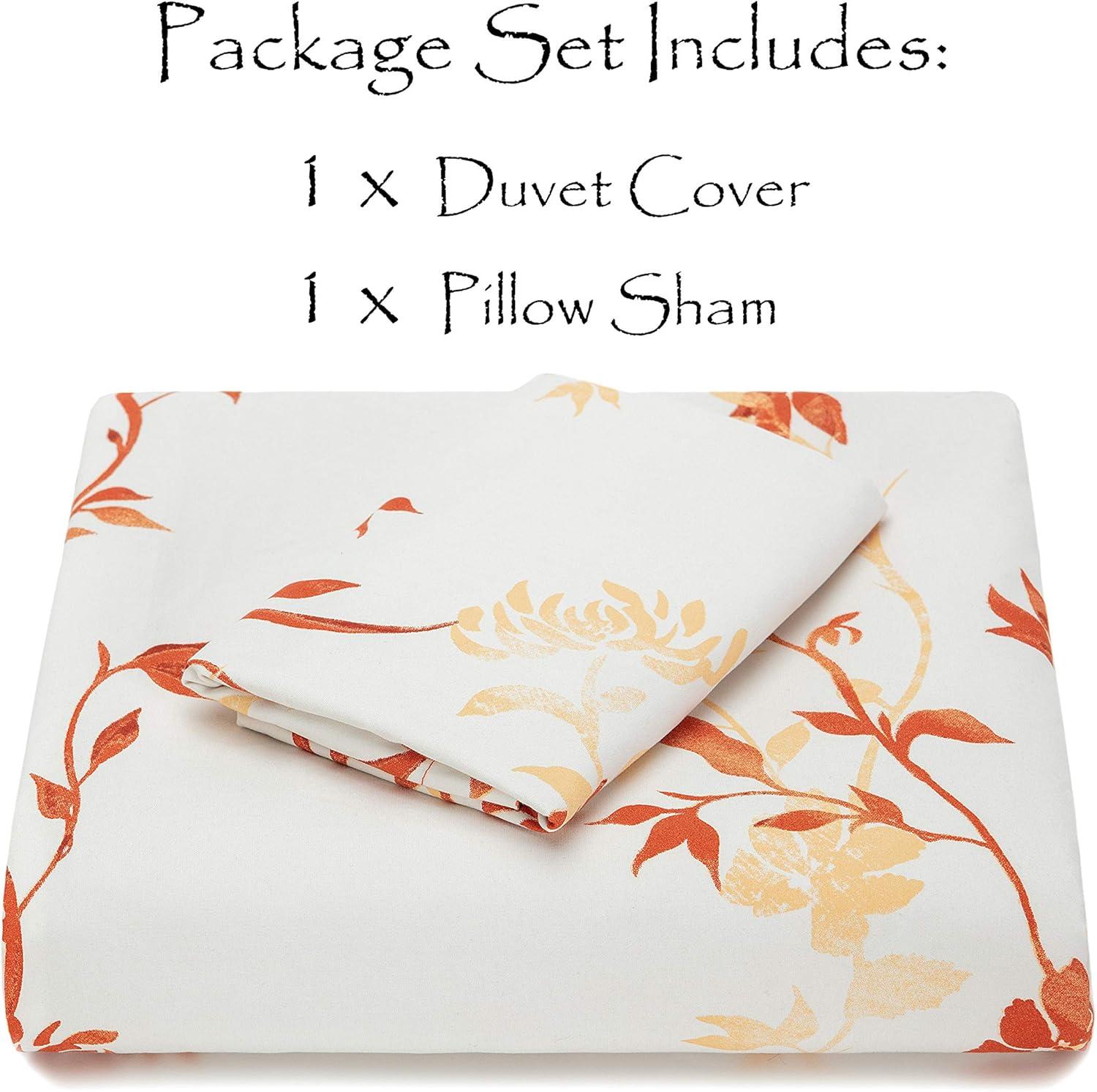 Chanasya Ultra Soft Sakura Cherry Tree Reversible Duvet Cover Set