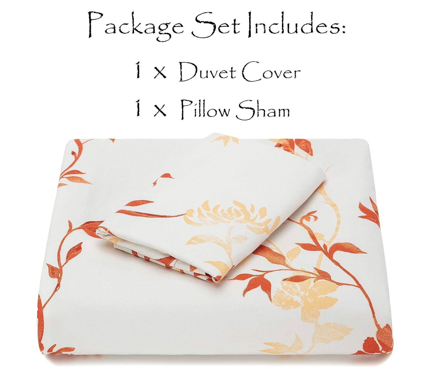 Chanasya Ultra Soft Sakura Cherry Tree Reversible Duvet Cover Set