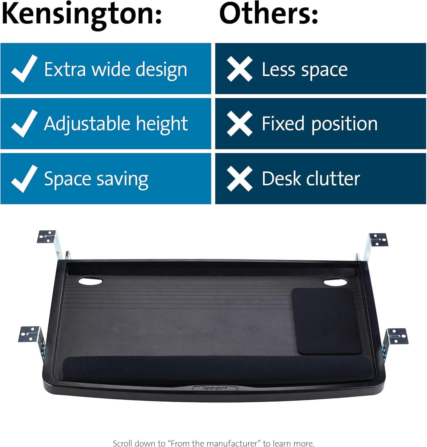 Kensington Computer  Keyboard Drawer With Mouse Tray - Black
