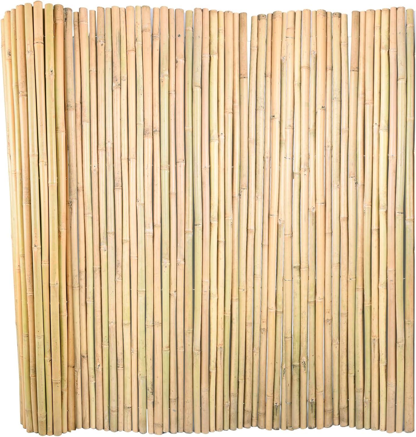 Backyard X-Scapes Natural Bamboo Fencing Decorative No Dig Fence Panels 3/4" D
