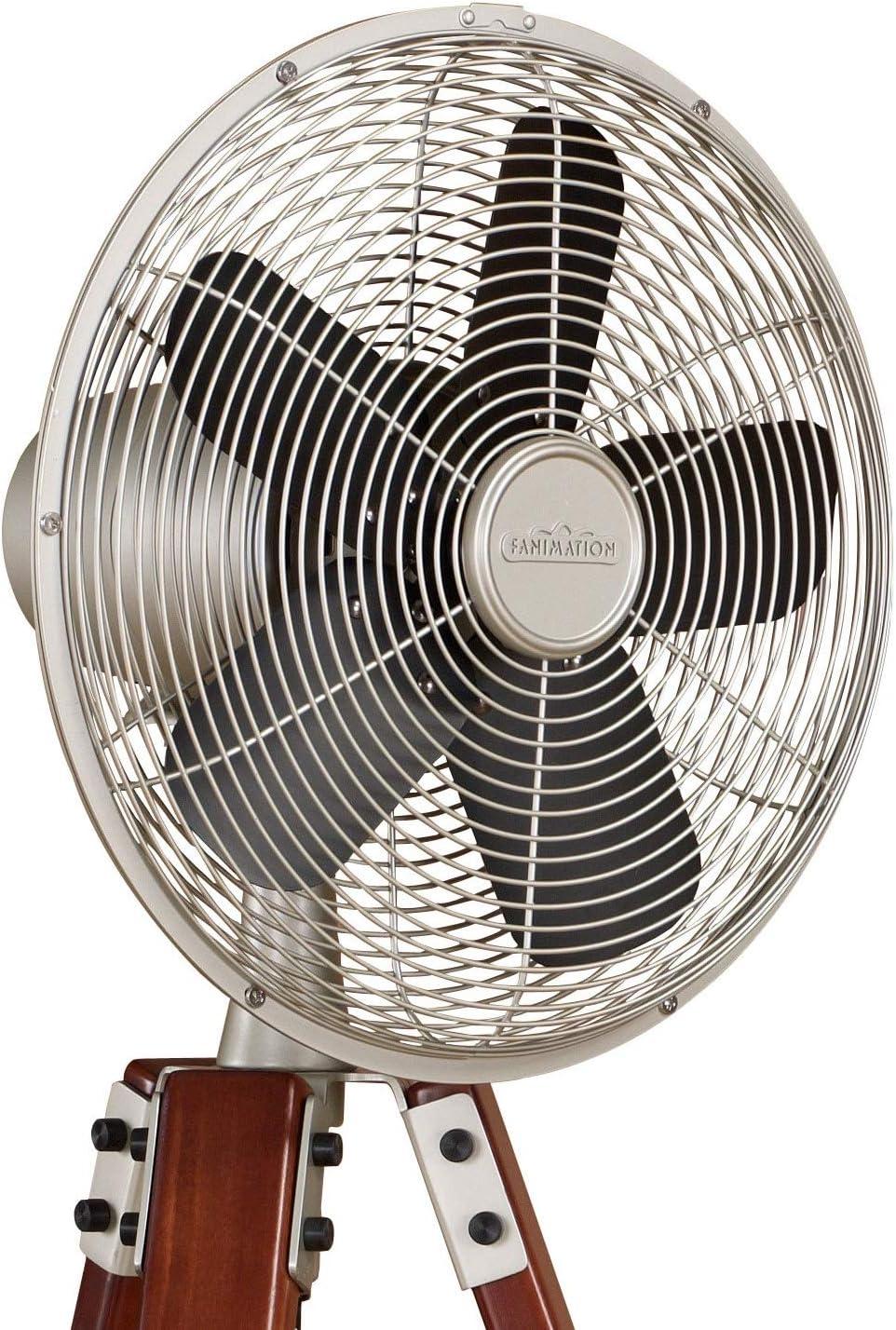 Arden Floor Fan, Satin Nickel