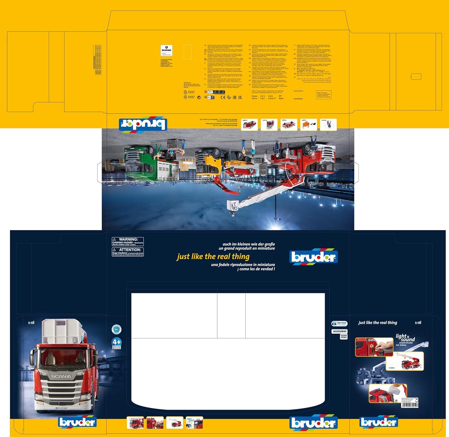 Bruder SCANIA Super 560R Fire engine with water pump and L&S module