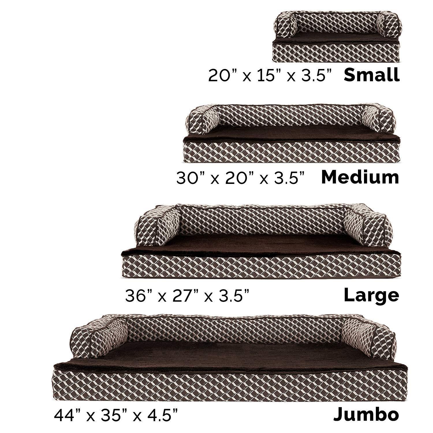 FurHaven Plush & Diamond Décor Comfy Couch Pet Bed