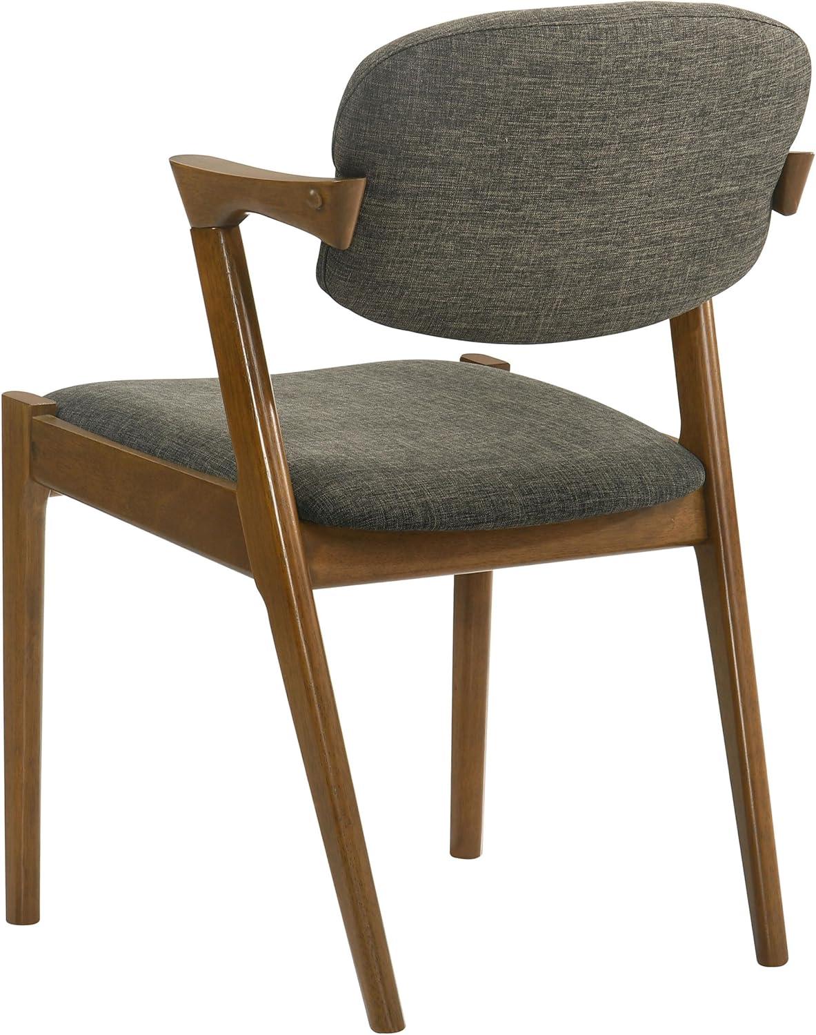 Coaster Malone Open Back Fabric Dining Chairs in Gray