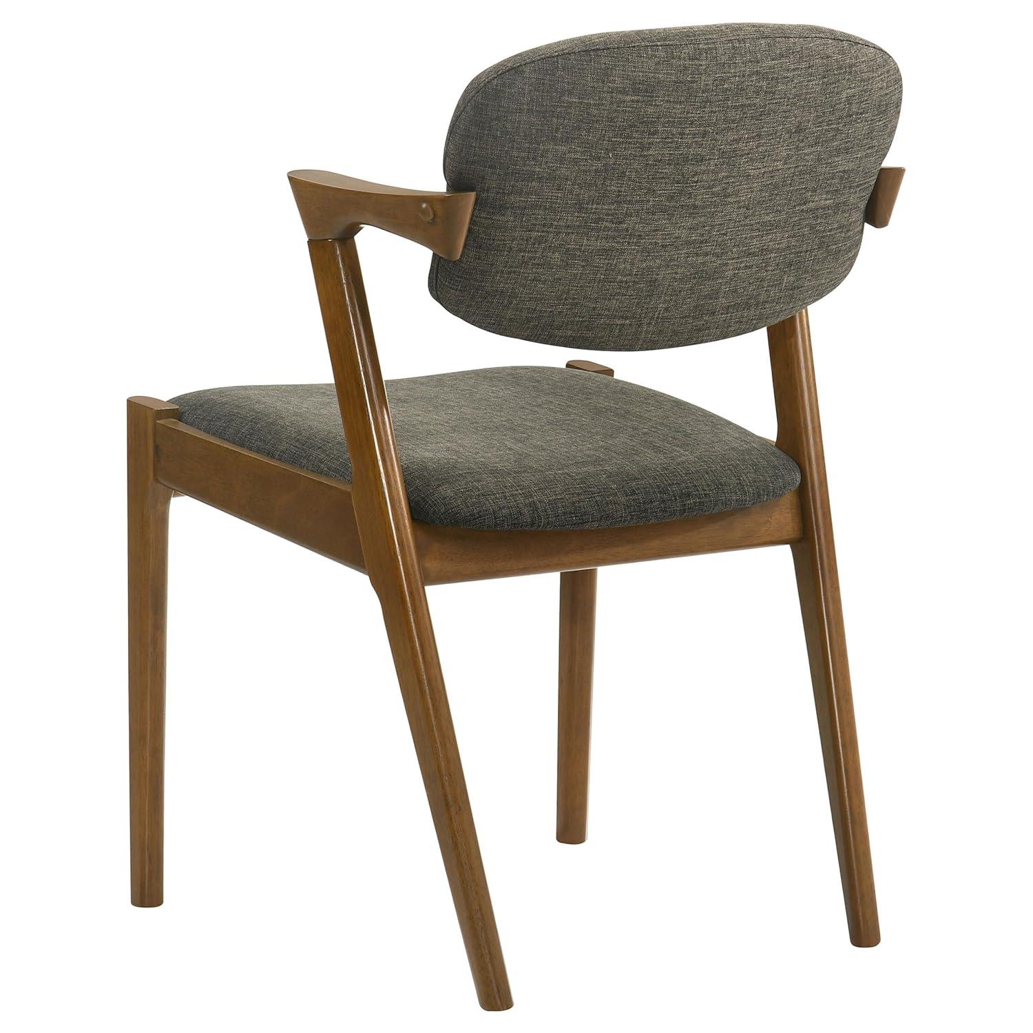 Coaster Malone Open Back Fabric Dining Chairs in Gray