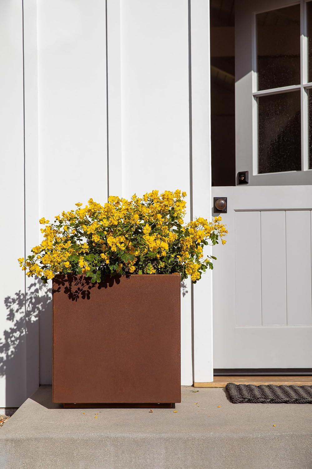 Corten Steel Series Cube Planter Box