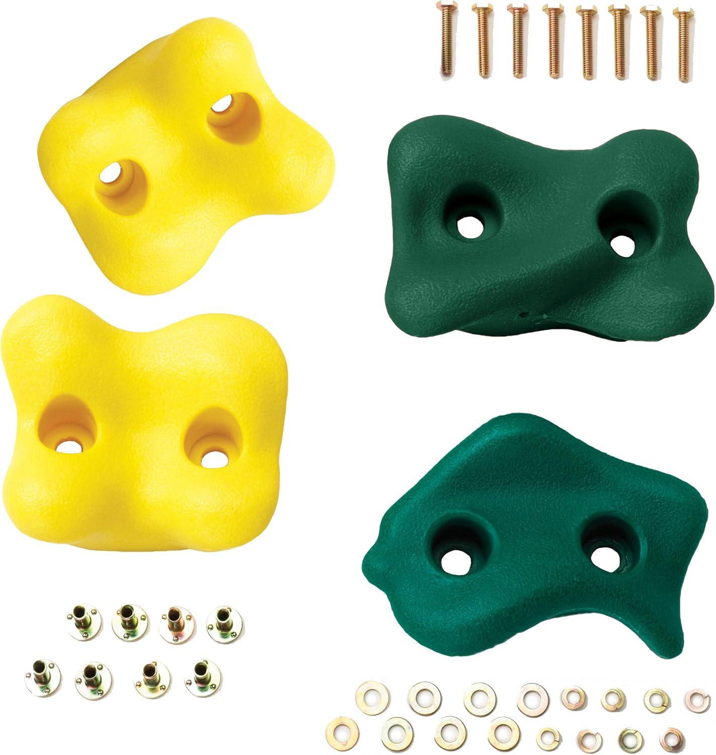 Swing-N-Slide Climbing Rocks - Green and Yellow (12-Pack)