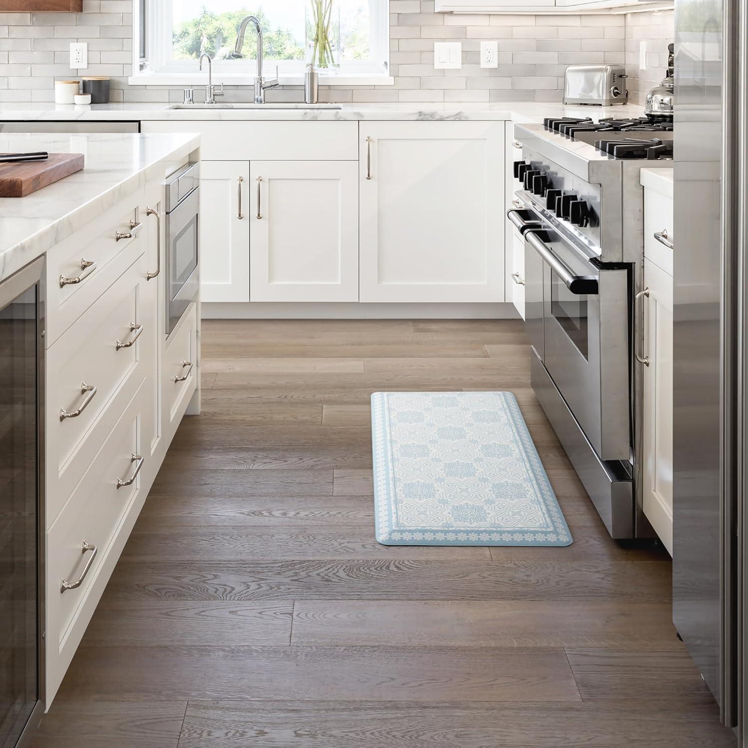 Martha Stewart MARTHA STEWART Comfort Anti Fatigue Strie Medallion Kitchen Mat 19.6”x39”