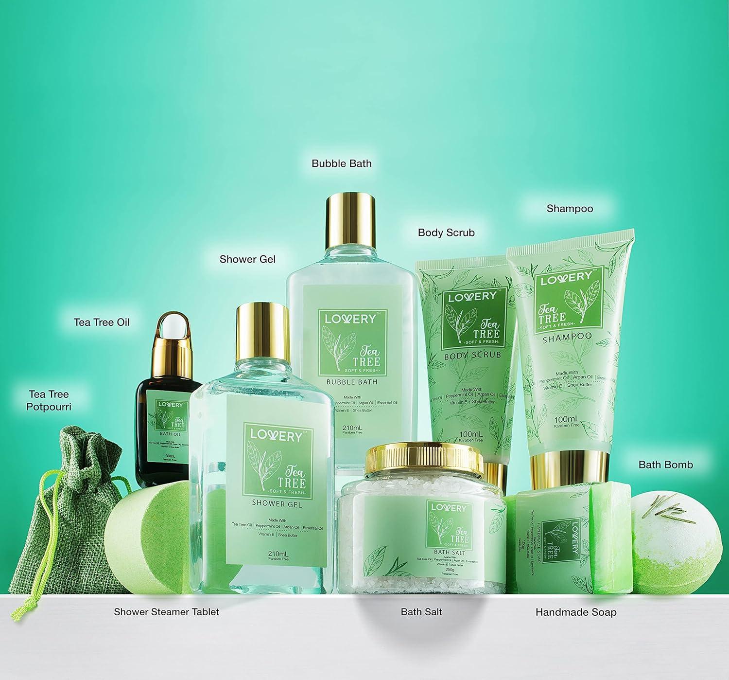 Tea Tree Bath & Body Set - Luxury Aromatherapy Home Spa Set