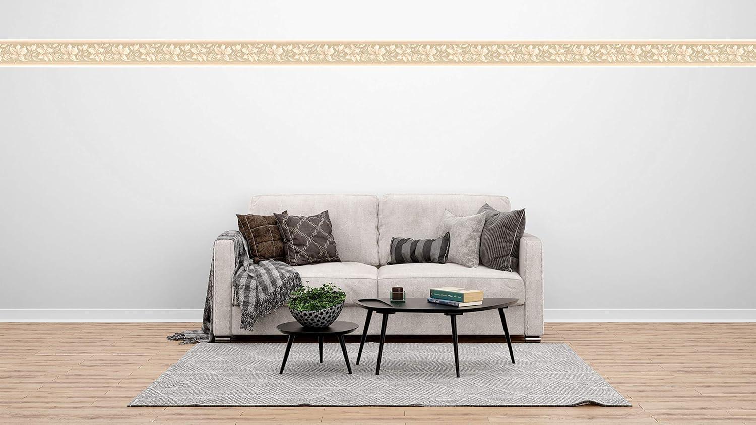 879718 Tone on Tone Floral Wallpaper Border 737-8142-4201