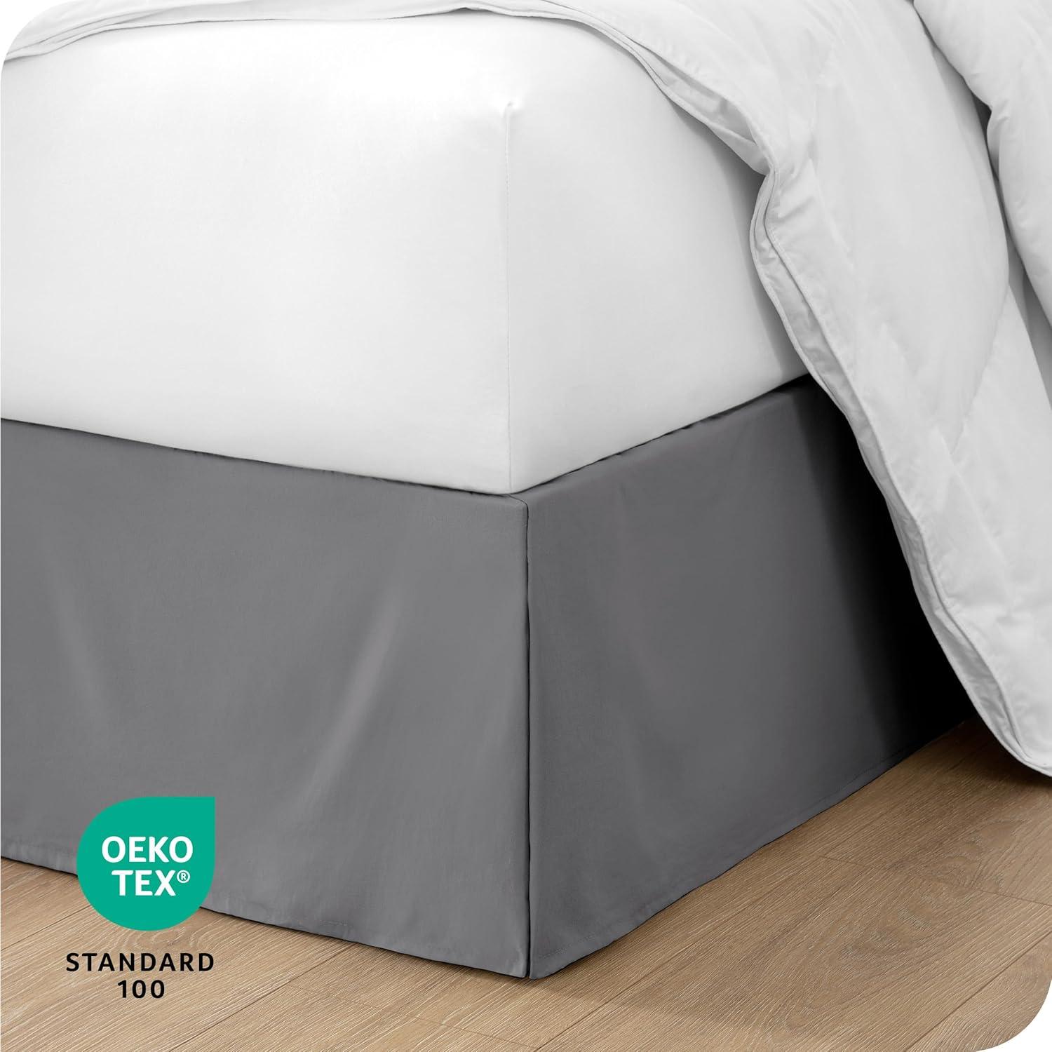 Tailored 15" Pleated Bed Skirt by Bare Home