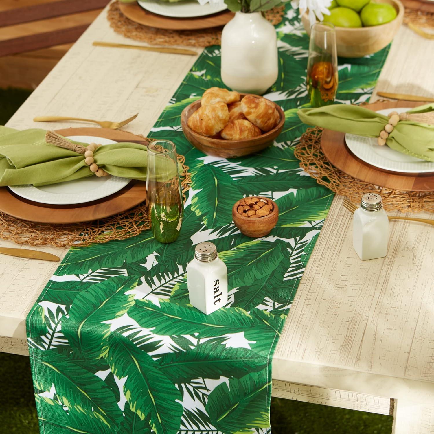 Shahan Banana Leaf Outdoor Table Runner