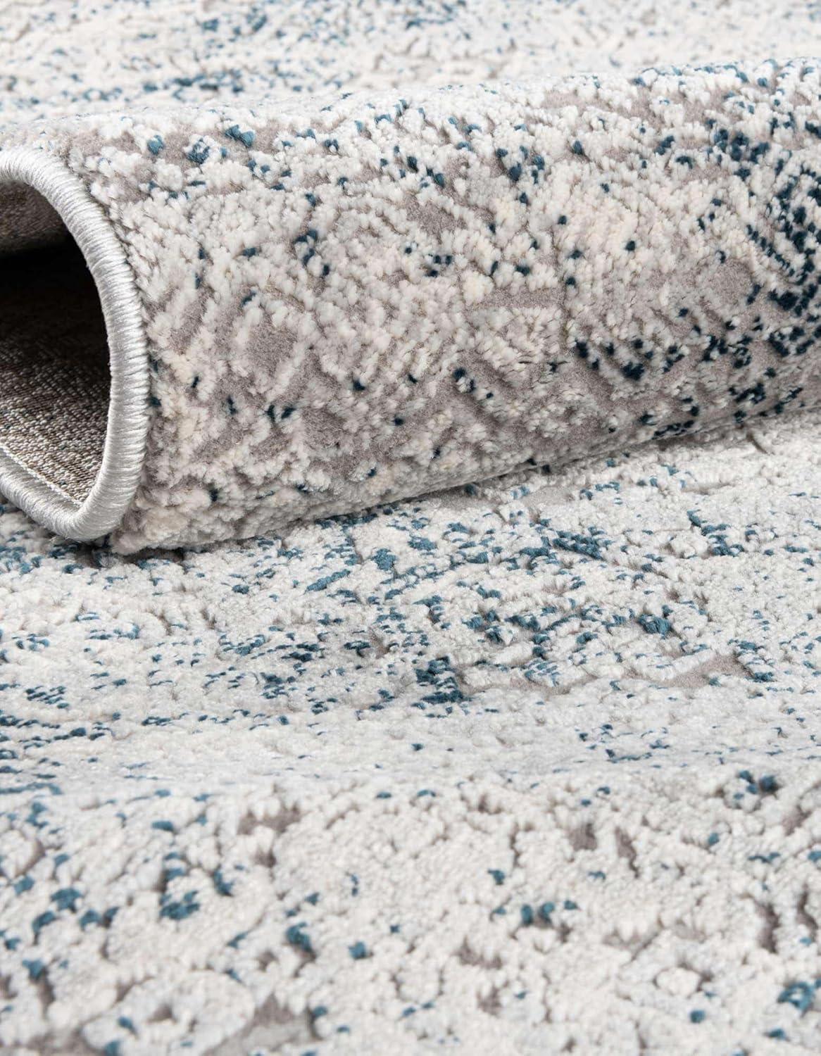 Unique Loom Finsbury Collection Area Rug - Sarah (6'  x 9' Rectangle Blue/Ivory)