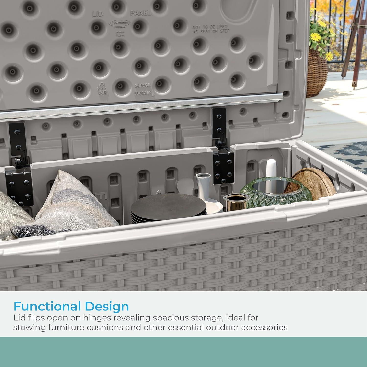 Suncast Rectangular Resin Outdoor Coffee Table